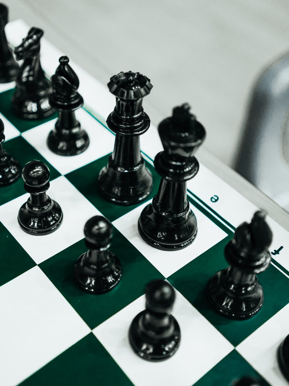 black chess pieces